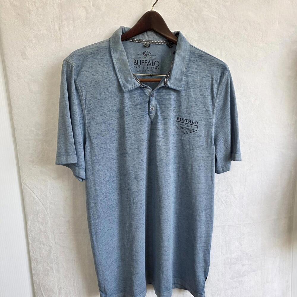 Buffalo David Bitton Polo Shirt Graphic Casual Logo Men's XL NWT